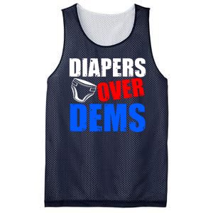 Trump Diapers Over Dems Mesh Reversible Basketball Jersey Tank