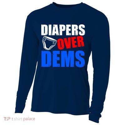 Trump Diapers Over Dems Cooling Performance Long Sleeve Crew