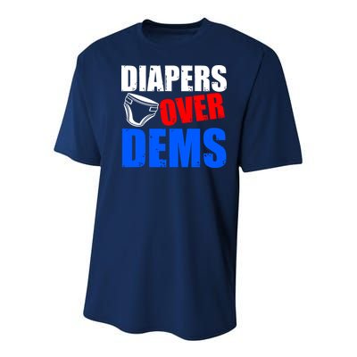 Trump Diapers Over Dems Youth Performance Sprint T-Shirt