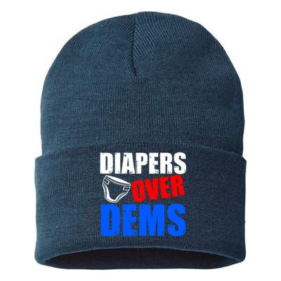 Trump Diapers Over Dems Sustainable Knit Beanie