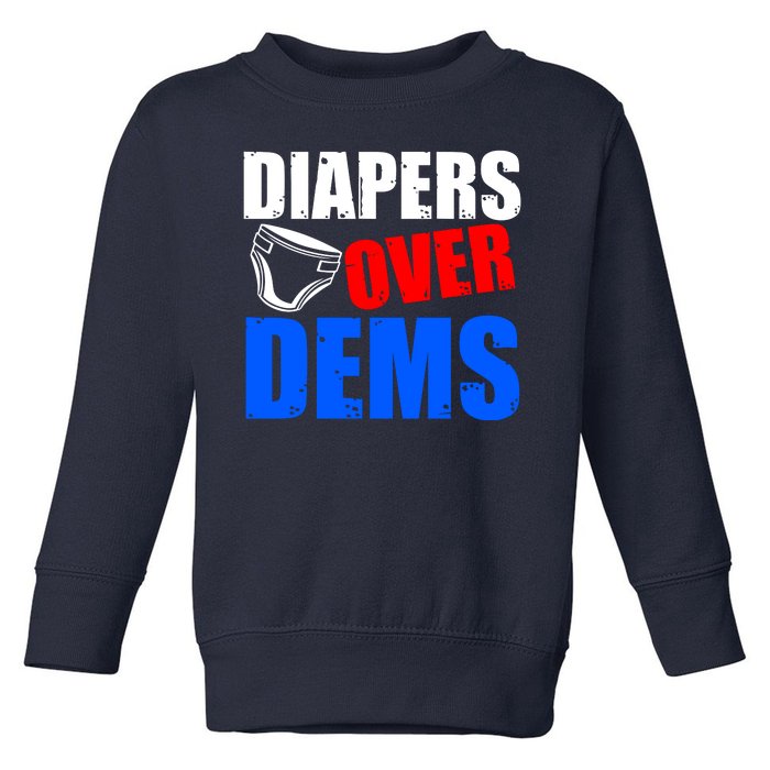 Trump Diapers Over Dems Toddler Sweatshirt