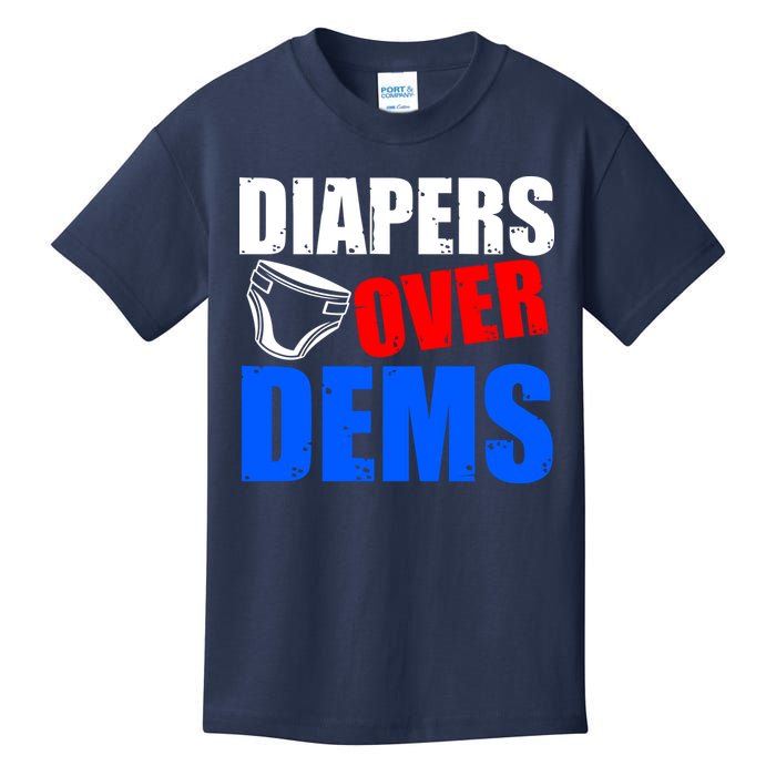 Trump Diapers Over Dems Kids T-Shirt