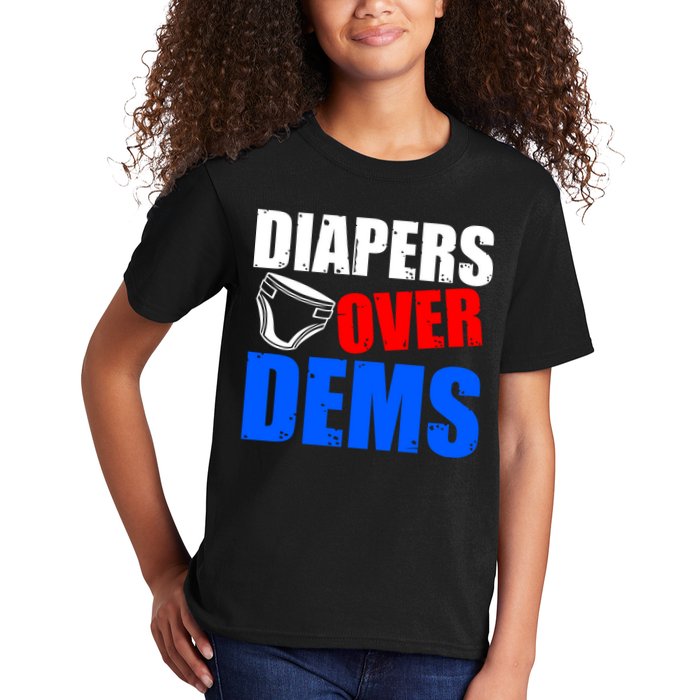 Trump Diapers Over Dems Kids T-Shirt