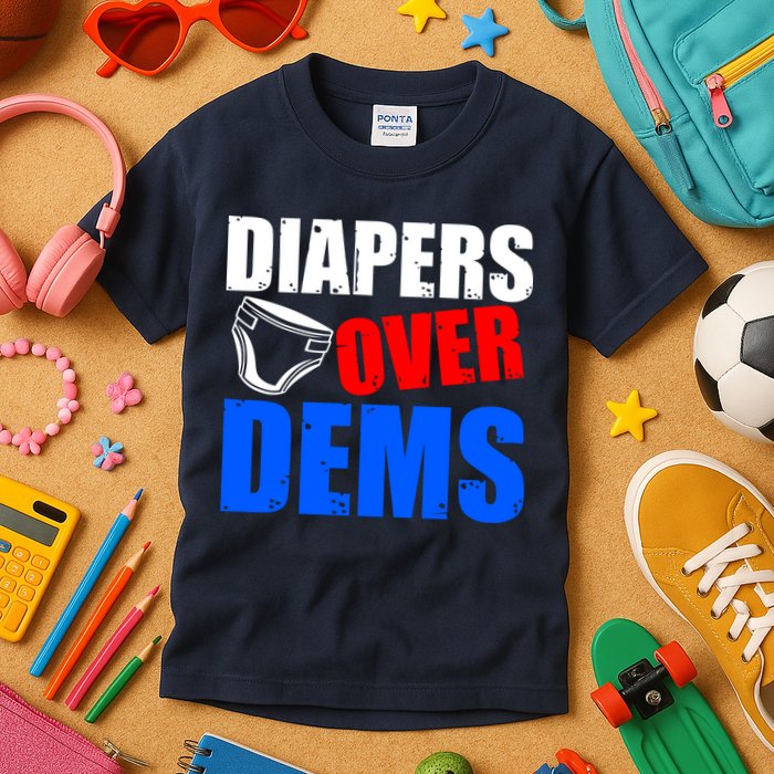 Trump Diapers Over Dems Kids T-Shirt