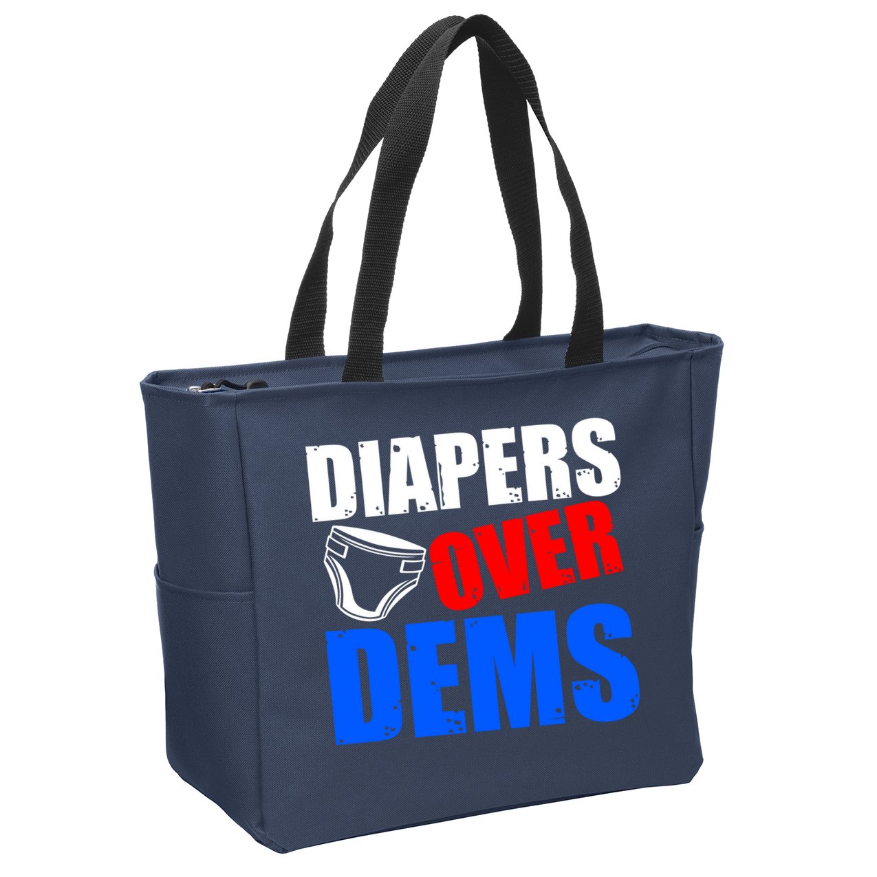 Trump Diapers Over Dems Zip Tote Bag