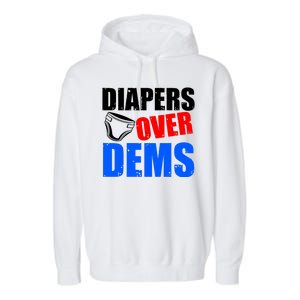 Trump Diapers Over Dems Garment-Dyed Fleece Hoodie