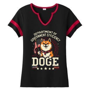 Trump Department Of Government Efficiency Ladies Halftime Notch Neck Tee