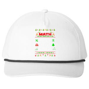 Twelve Days Of Math Teacher Students Ugly Christmas Funny Gift Snapback Five-Panel Rope Hat