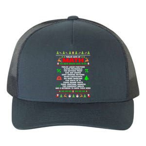 Twelve Days Of Math Teacher Students Ugly Christmas Funny Gift Yupoong Adult 5-Panel Trucker Hat