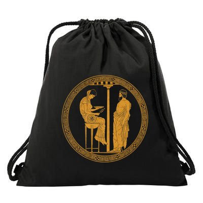 The Delphic Oracle King Aigeus In Front Of The Pythia Drawstring Bag