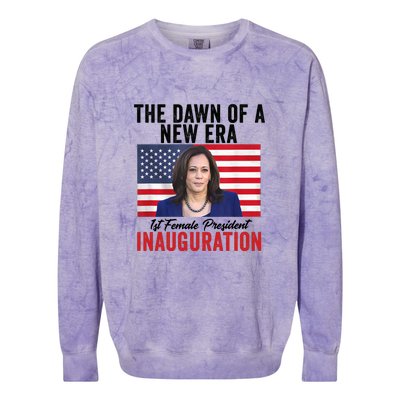 The Dawn Of A New Era 1st Female President Kamala Harris Colorblast Crewneck Sweatshirt