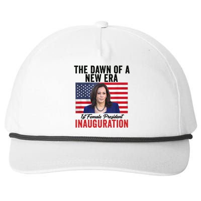 The Dawn Of A New Era 1st Female President Kamala Harris Snapback Five-Panel Rope Hat