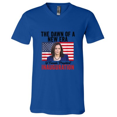 The Dawn Of A New Era 1st Female President Kamala Harris V-Neck T-Shirt