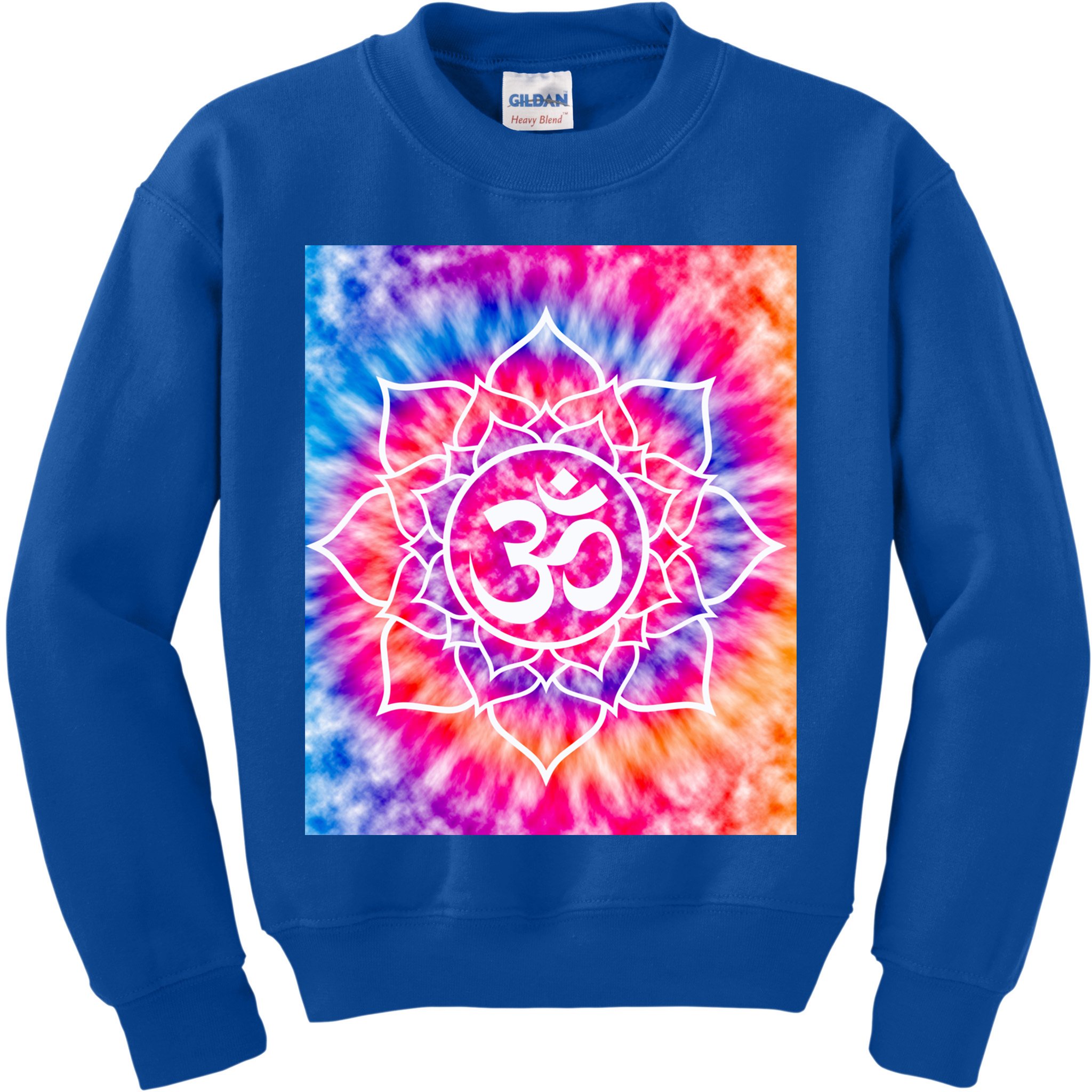 Tie Die Ohm Yoga Hindu Buddhism Yoga Eastern Namaste Gift Kids Sweatshirt