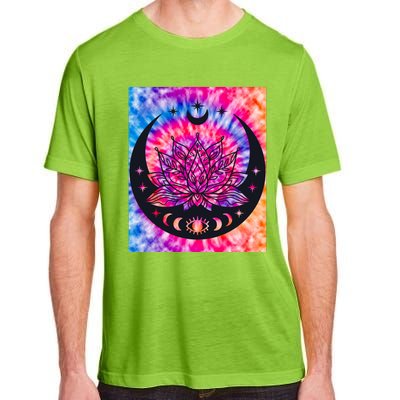 Tie Die Ohm Yoga Lotus Moon Yoga Eastern Namaste Gift Adult ChromaSoft Performance T-Shirt