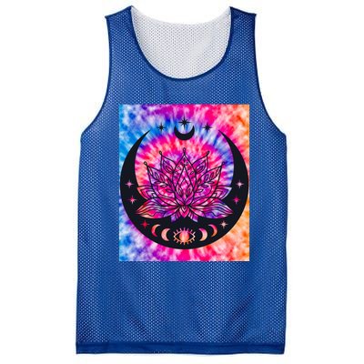 Tie Die Ohm Yoga Lotus Moon Yoga Eastern Namaste Gift Mesh Reversible Basketball Jersey Tank