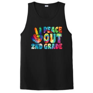 Tie Dye Peace Out Second Grade Cute Last Day Of 2nd Grade PosiCharge Competitor Tank