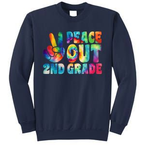 Tie Dye Peace Out Second Grade Cute Last Day Of 2nd Grade Sweatshirt