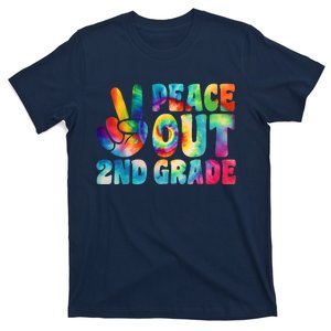 Tie Dye Peace Out Second Grade Cute Last Day Of 2nd Grade T-Shirt