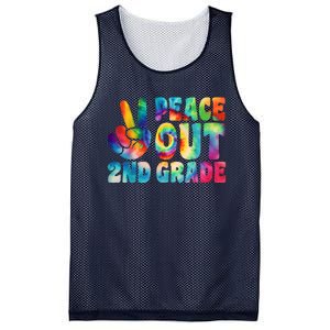 Tie Dye Peace Out Second Grade Cute Last Day Of 2nd Grade Mesh Reversible Basketball Jersey Tank