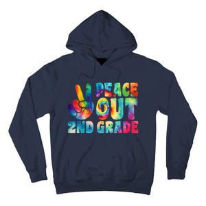 Tie Dye Peace Out Second Grade Cute Last Day Of 2nd Grade Tall Hoodie