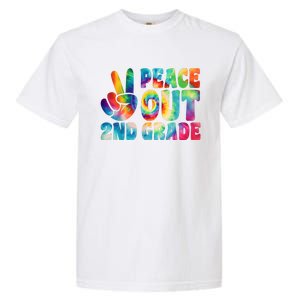 Tie Dye Peace Out Second Grade Cute Last Day Of 2nd Grade Garment-Dyed Heavyweight T-Shirt