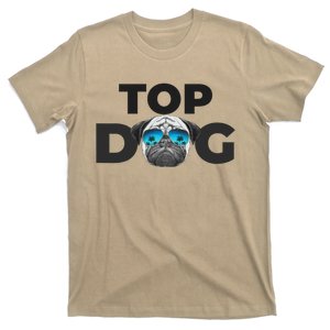 Top Dog Pug Lovers For Funny Pet Pug Dog T-Shirt