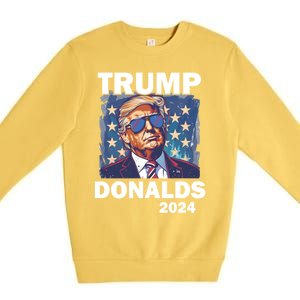 Trump Donalds Presidential Election 2024 Gift Premium Crewneck Sweatshirt