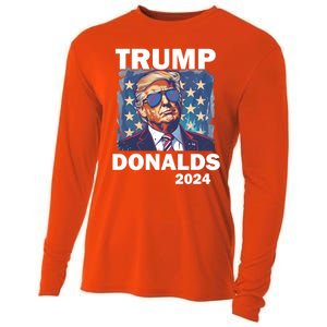 Trump Donalds Presidential Election 2024 Gift Cooling Performance Long Sleeve Crew