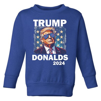 Trump Donalds Presidential Election 2024 Gift Toddler Sweatshirt