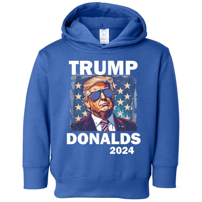 Trump Donalds Presidential Election 2024 Gift Toddler Hoodie