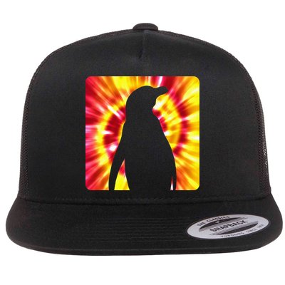 Tie Dye Penguin For Penguin Lovers Flat Bill Trucker Hat