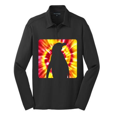 Tie Dye Penguin For Penguin Lovers Silk Touch Performance Long Sleeve Polo