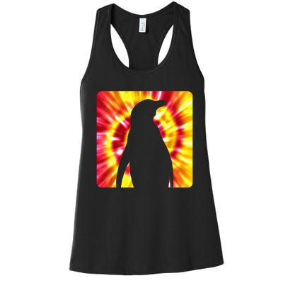 Tie Dye Penguin For Penguin Lovers Women's Racerback Tank