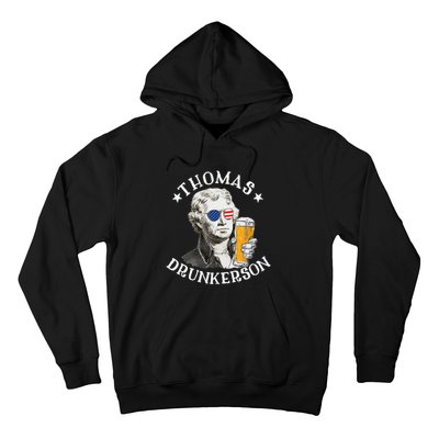 Thomas Drunkerson President Thomas Jefferson Drinking Beer Hoodie