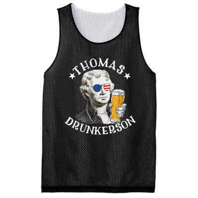 Thomas Drunkerson President Thomas Jefferson Drinking Beer Mesh Reversible Basketball Jersey Tank