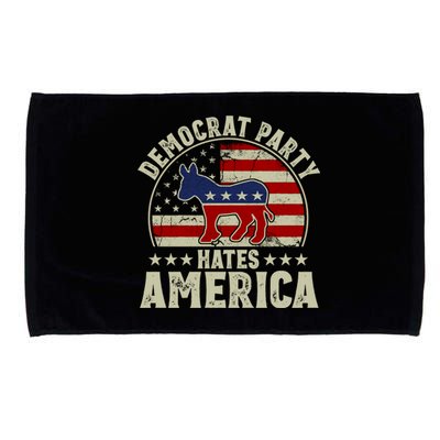 The Democrat Party Hates America Microfiber Hand Towel