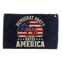 The Democrat Party Hates America Grommeted Golf Towel