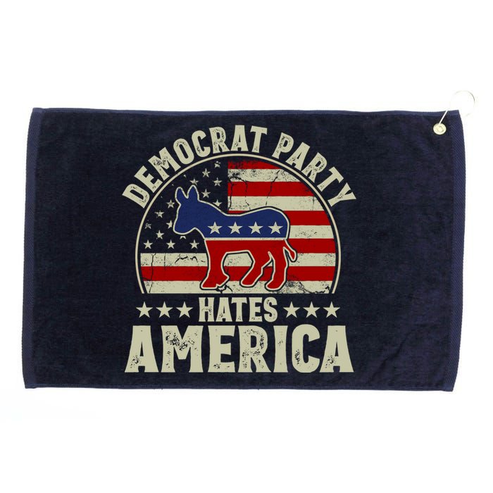 The Democrat Party Hates America Grommeted Golf Towel