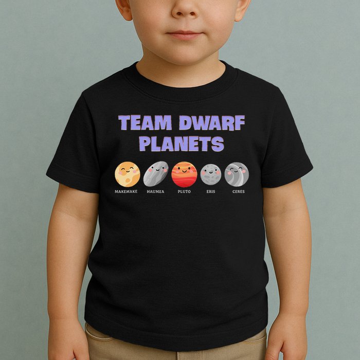 Team Dwarf Planets Pluto Funny Astronomy Science Toddler T-Shirt