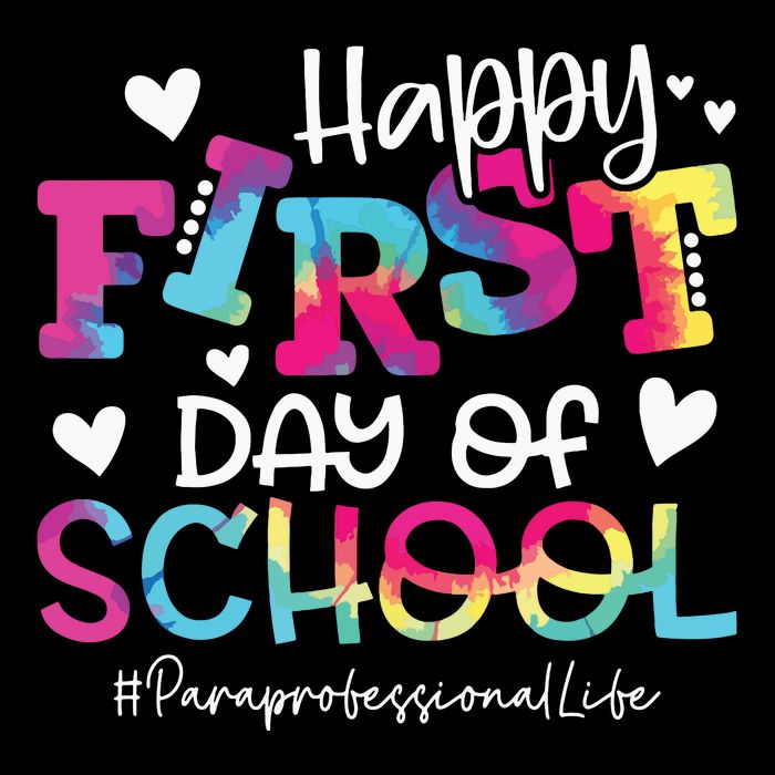 Tie Dye Paraprofessional Happy First Day Of School Funny Performance Shirt