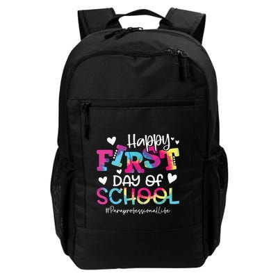 Tie Dye Paraprofessional Happy First Day Of School Funny Backpack