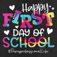 Tie Dye Paraprofessional Happy First Day Of School Funny Large Microfiber Waffle Golf Towel