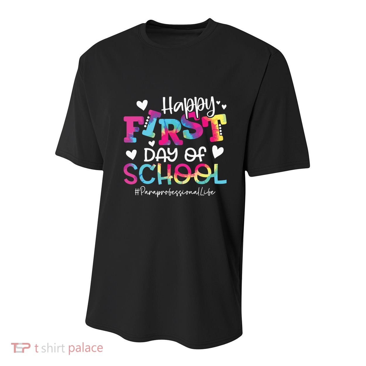 Tie Dye Paraprofessional Happy First Day Of School Funny Youth Performance Sprint T-Shirt