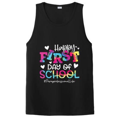 Tie Dye Paraprofessional Happy First Day Of School Funny PosiCharge Competitor Tank