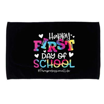 Tie Dye Paraprofessional Happy First Day Of School Funny Microfiber Hand Towel