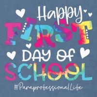 Tie Dye Paraprofessional Happy First Day Of School Funny Garment-Dyed Sweatshirt