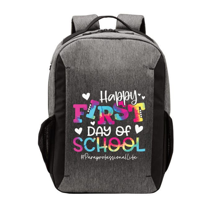 Tie Dye Paraprofessional Happy First Day Of School Funny Vector Backpack