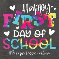 Tie Dye Paraprofessional Happy First Day Of School Funny Vector Backpack
