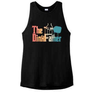 The Dinkfather Pickleball Dad Funny Pickleball FatherS Day Great Gift Ladies PosiCharge Tri-Blend Wicking Tank